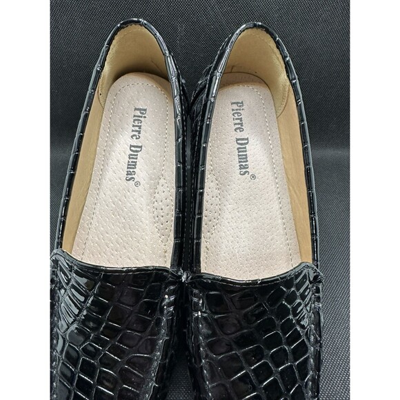 Pierre Dumas “Hazel” Women's 6.5M Black Patent Croc Embossed Casual Loafers - Picture 4 of 8